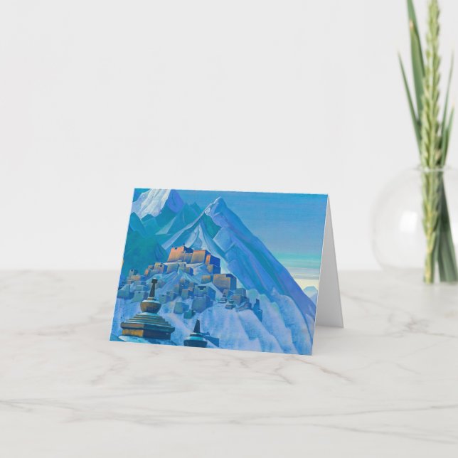 Tibet, Himalaya, 1933, von Nicholas Roerich Dankeskarte (Vorderseite)