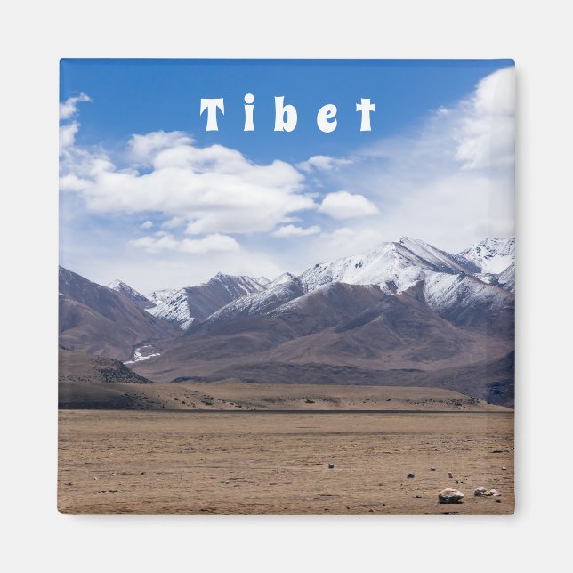 Tibet, Himalaya - Landschaftliche Berglandschaft Magnet (Vorne)