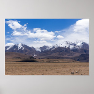 Tibet, Himalaya - Landschaftliche Berglandschaft Poster