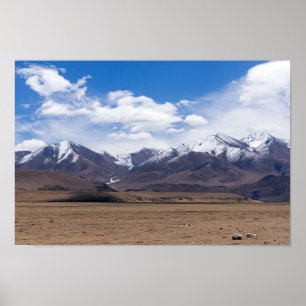 Tibet, Himalaya - Landschaftliche Berglandschaft Poster