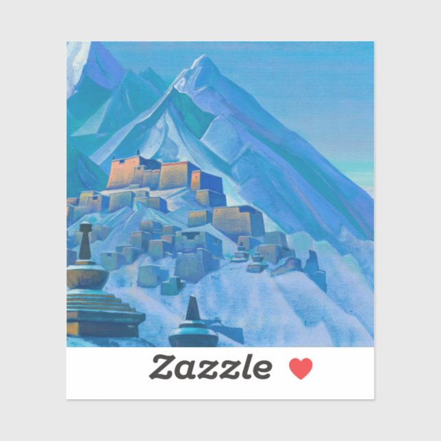 Tibet, Himalayas, 1933 von Nicholas Roerich Aufkleber (Blatt)