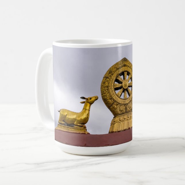 Tibet, Lhasa - Dharma-Rad im Jokhang-Tempel Kaffeetasse (Vorderseite Links)