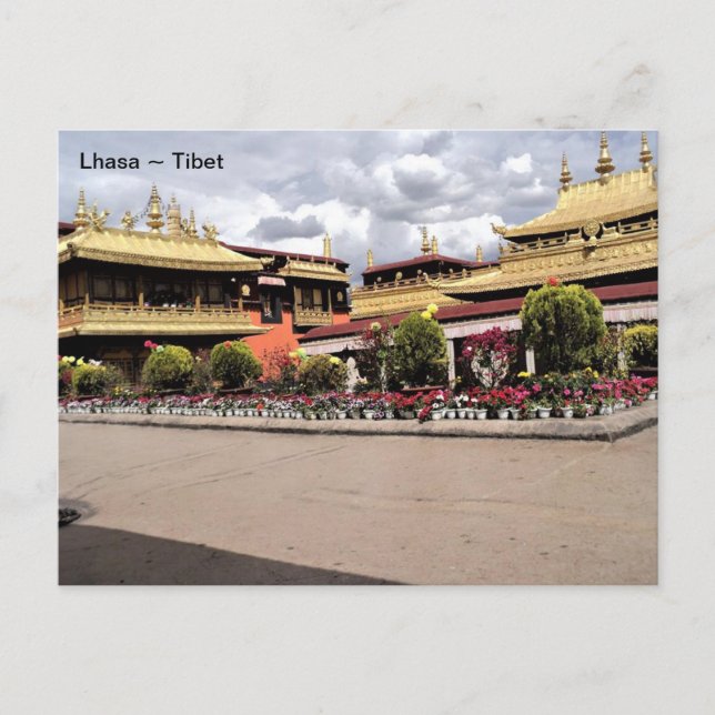 Tibet, Lhasa Norbulingka, Sommerpalast, China. Postkarte (Vorderseite)