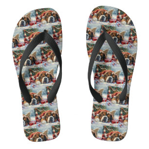 Tibet-Mastiff-Hund Weihnachtsfestlich Flip Flops