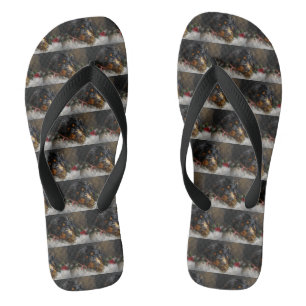 Tibet-Mastiff-Hund Weihnachtsfestlich Flip Flops