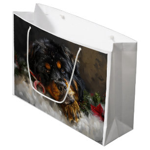 Tibet-Mastiff-Hund Weihnachtsfestlich Große Geschenktüte