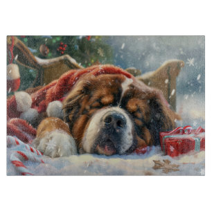 Tibet-Mastiff-Hund Weihnachtsfestlich Schneidebrett