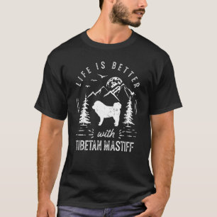 Tibet-Mastiff Leben Besser Mama Papa Hund T-Shirt