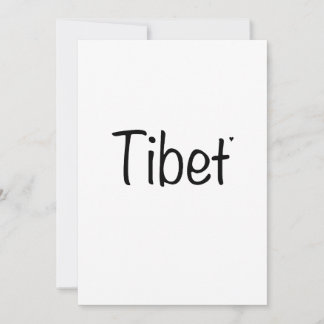 Tibet - minimalistic typography card karte