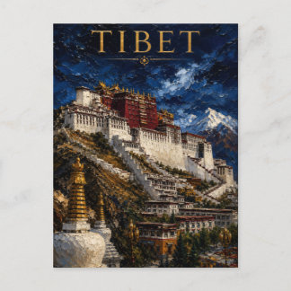 Tibet: Mystic Peak Potala Palace Art Souvenir Postkarte