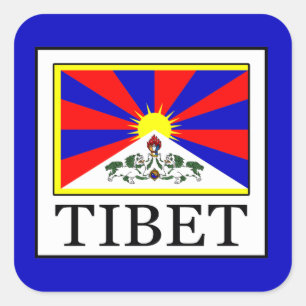 Tibet Quadratischer Aufkleber