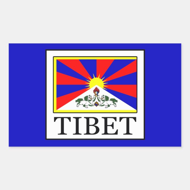 Tibet Rechteckiger Aufkleber (Vorderseite)