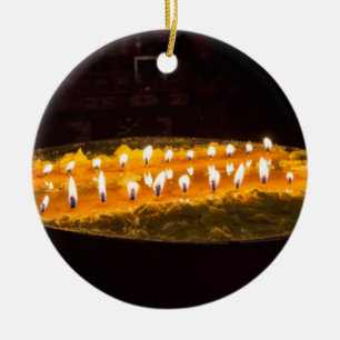 Tibet - Ritual Butter Lampe Keramik Ornament