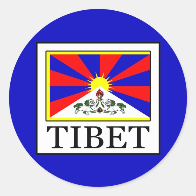Tibet Runder Aufkleber (Vorderseite)