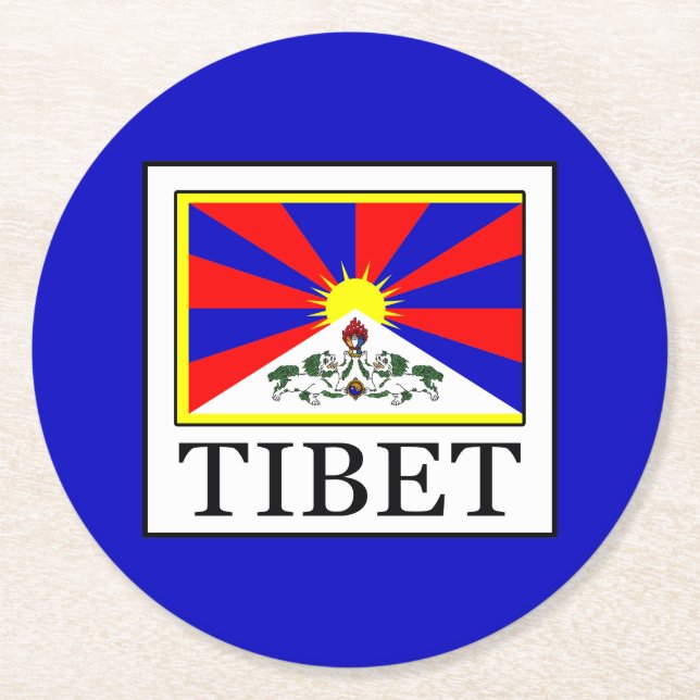 Tibet Runder Pappuntersetzer (Vorderseite)