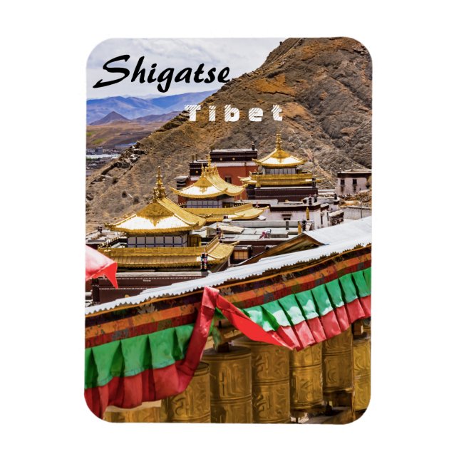 Tibet, Shigatse - Kloster Tashilumpo Magnet (Vertikal)