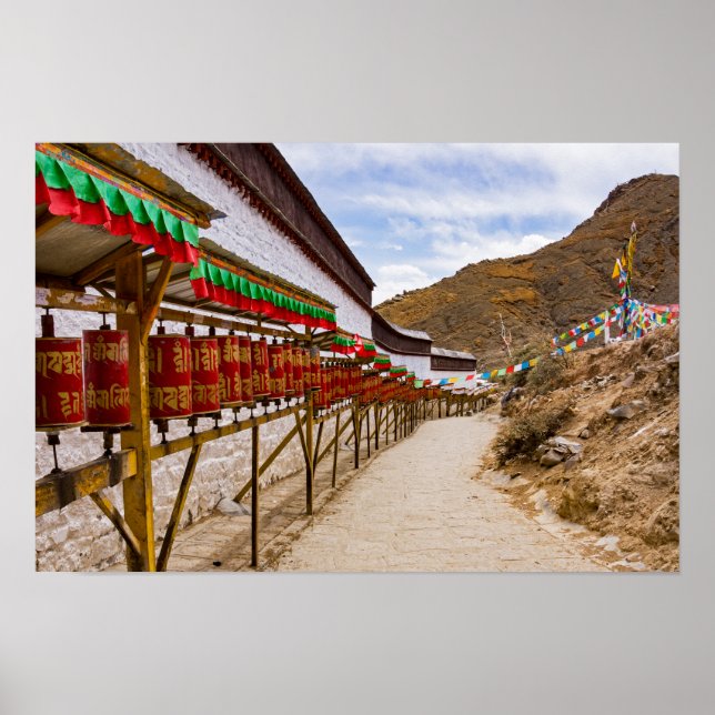 Tibet, Shigatse - Kloster Tashilumpo Poster (Vorne)