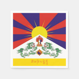 Tibet & Snow Lions Flagge, Mantra- Der Himalaya Serviette
