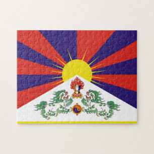 Tibet & Snow Lions, tibetische Flagge - Der Himala Puzzle