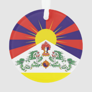 Tibet, Snow Lions, tibetische Flagge - Der Himalay Ornament