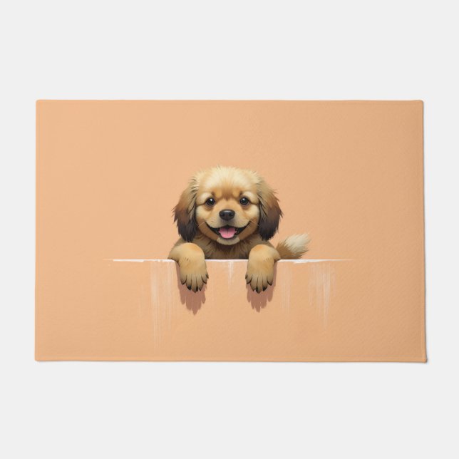 Tibet-Spaniel Fußmatten Kunst Fußmatte (Vorderseite)