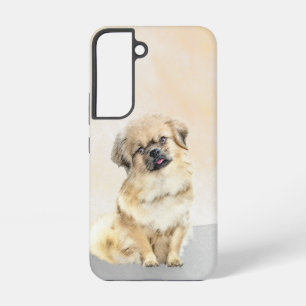 Tibet-Spaniel-Malerei - Süße originelle Hundekunst Samsung Galaxy Hülle