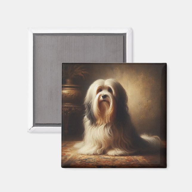 Tibet-Terrier Magnet (Vorderseite/Rückseite)