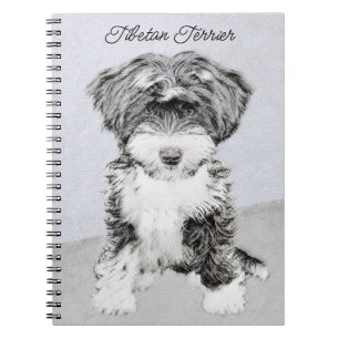 Tibet-Terrier-Malerei - Süße originelle Hundekunst Notizblock