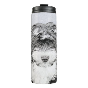 Tibet-Terrier-Malerei - Süße originelle Hundekunst Thermosbecher
