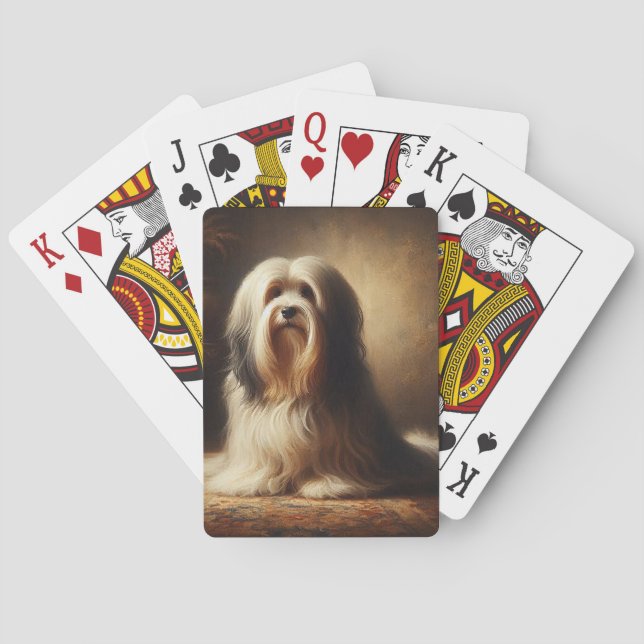Tibet-Terrier Spielkarten (Rückseite)