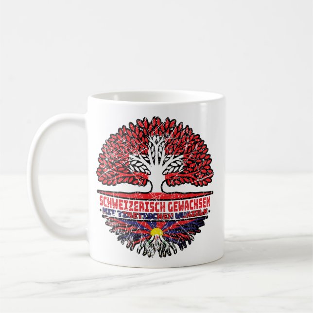 Tibet Tibetisch Schweizer Schweiz Baum Wurzel Kaffeetasse (Links)