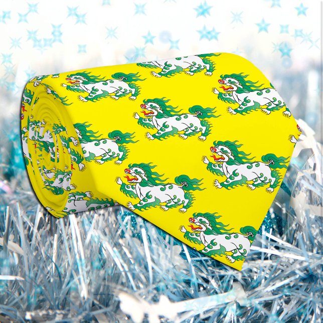 Tibet und tibetische Flagge, Schneelöwen / Herzen Krawatte (Von Creator hochgeladen)