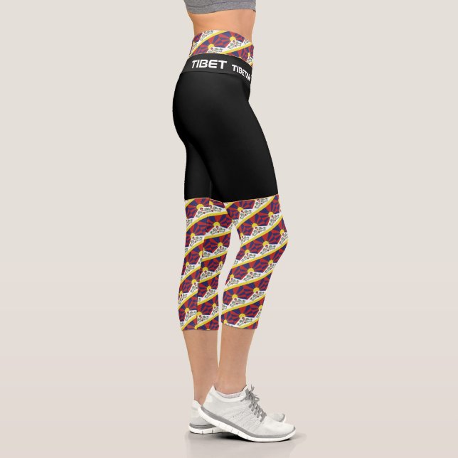 Tibet und tibetische Flaggenmode, Fitness, Sport Capri Leggings (Rechts)