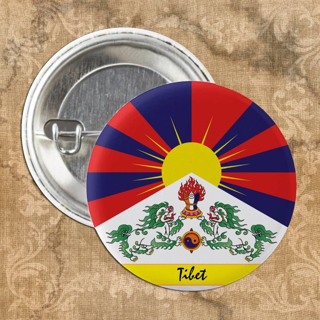 Tibet und Tibetische Flaggenmode reisen / Himalaya Button (Von Creator hochgeladen)
