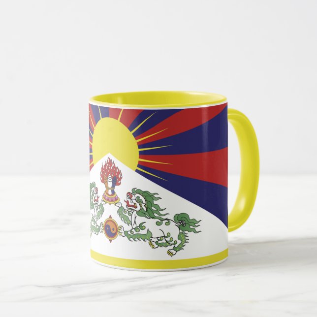 Tibet und Tibetisches Party für Flaggenreisen / Hi Tasse (VorderseiteRechts)