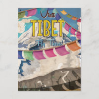Tibet Vintage Travel Poster