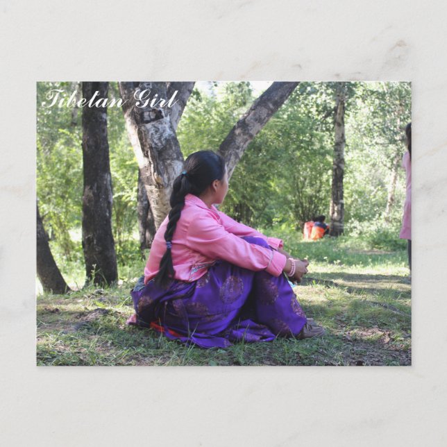 Tibetan Girl Postkarte (Vorderseite)
