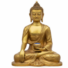 Tibetan Gold Medicine Buddha 2D Statue Freistehende Fotoskulptur