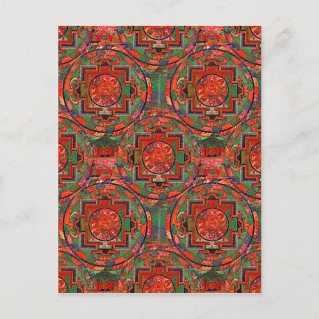 Tibetan Mandala Postcard Postkarte (Vorderseite)