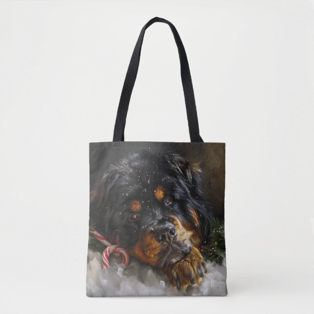 Tibetan Mastiff Dog Weihnachtsfest (Vorderseite)