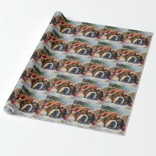 Tibetan Mastiff Dog Weihnachtsfest Geschenkpapier