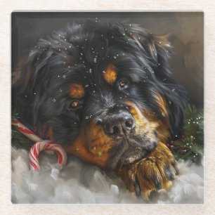 Tibetan Mastiff Dog Weihnachtsfest Glasuntersetzer