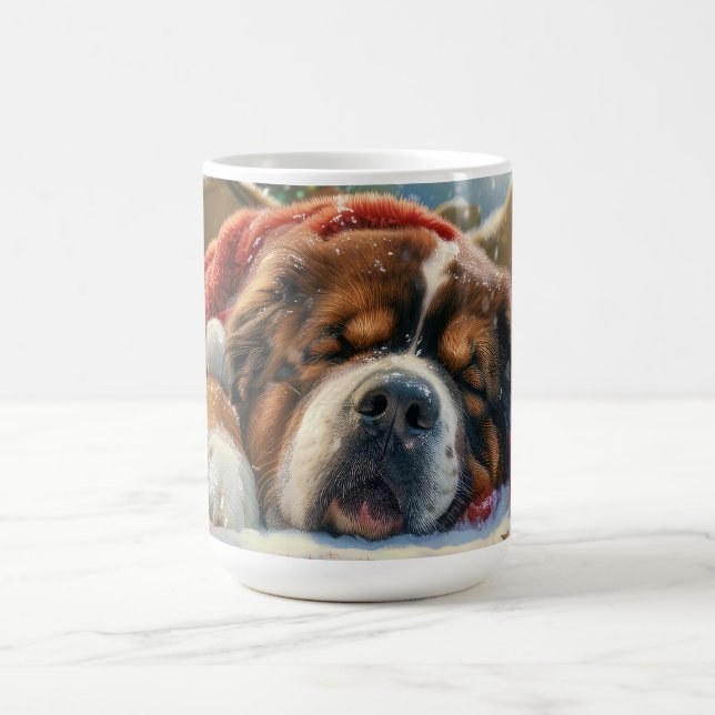 Tibetan Mastiff Dog Weihnachtsfest Kaffeetasse (Mittel)
