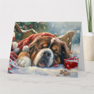 Tibetan Mastiff Dog Weihnachtsfest Karte
