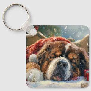 Tibetan Mastiff Dog Weihnachtsfest Schlüsselanhänger