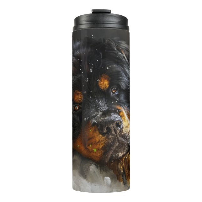 Tibetan Mastiff Dog Weihnachtsfest Thermosbecher (Vorderseite)