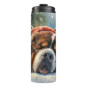 Tibetan Mastiff Dog Weihnachtsfest Thermosbecher