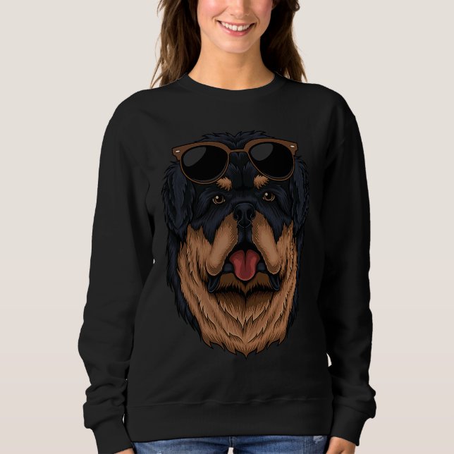 Tibetan mastiff eyeglasses  dog sweatshirt (Vorderseite)