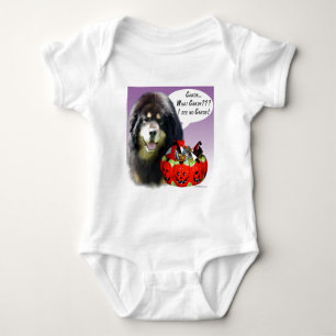 Tibetan Mastiff Halloween Candy Baby Strampler
