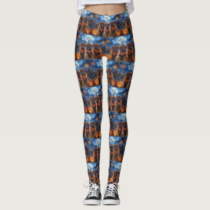 Tibetan Mastiff Halloween Spooky Leggings
